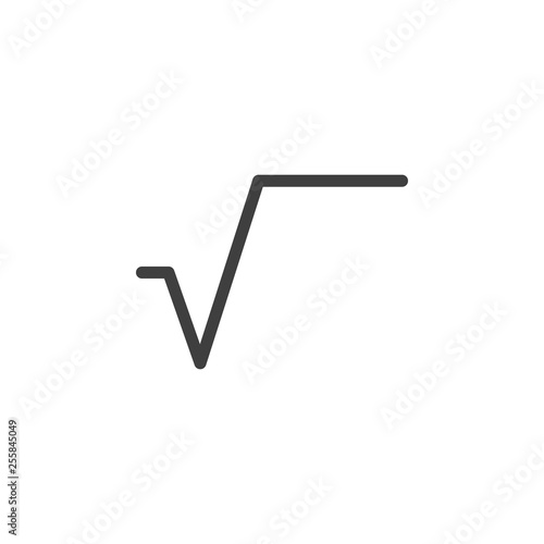 root math sign icon. One of the collection icons for websites, web design, mobile app