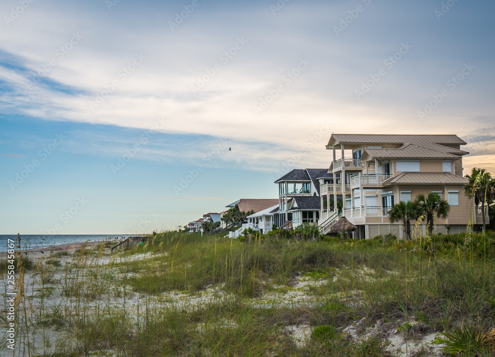 St George Island Florida beach houses real estate with view of the Gulf of Mexico