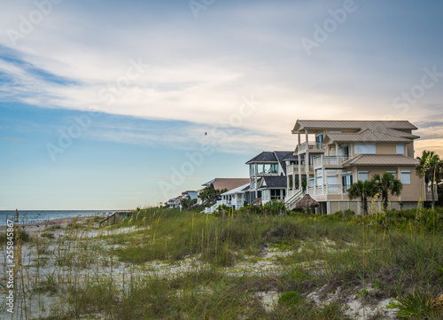 Fotografie St George Island Florida beach houses real estate with view of the Gulf of Mexic