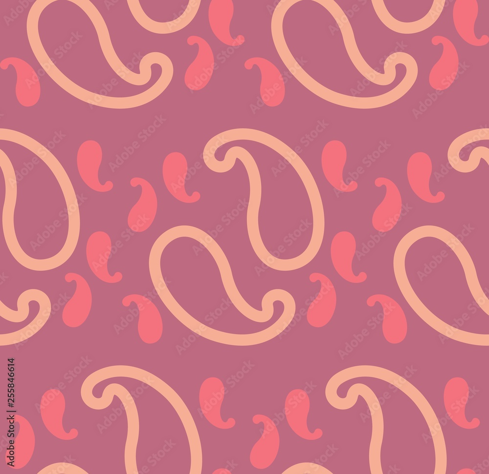 Seamless pattern of beautiful paisley cucumbers on a white background. Turkish, Indian, Persian. Vector illustration Seamless pattern of beautiful paisley cucumbers on a white background. Turkish, Indian, Persian. Vector illustration