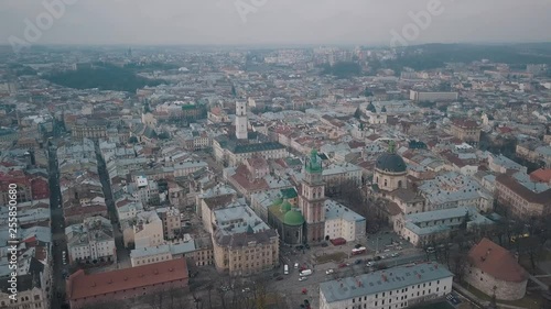 Wallpaper Mural Aerial City Lviv, Ukraine. European City. Popular areas of the city. Dominican Torontodigital.ca