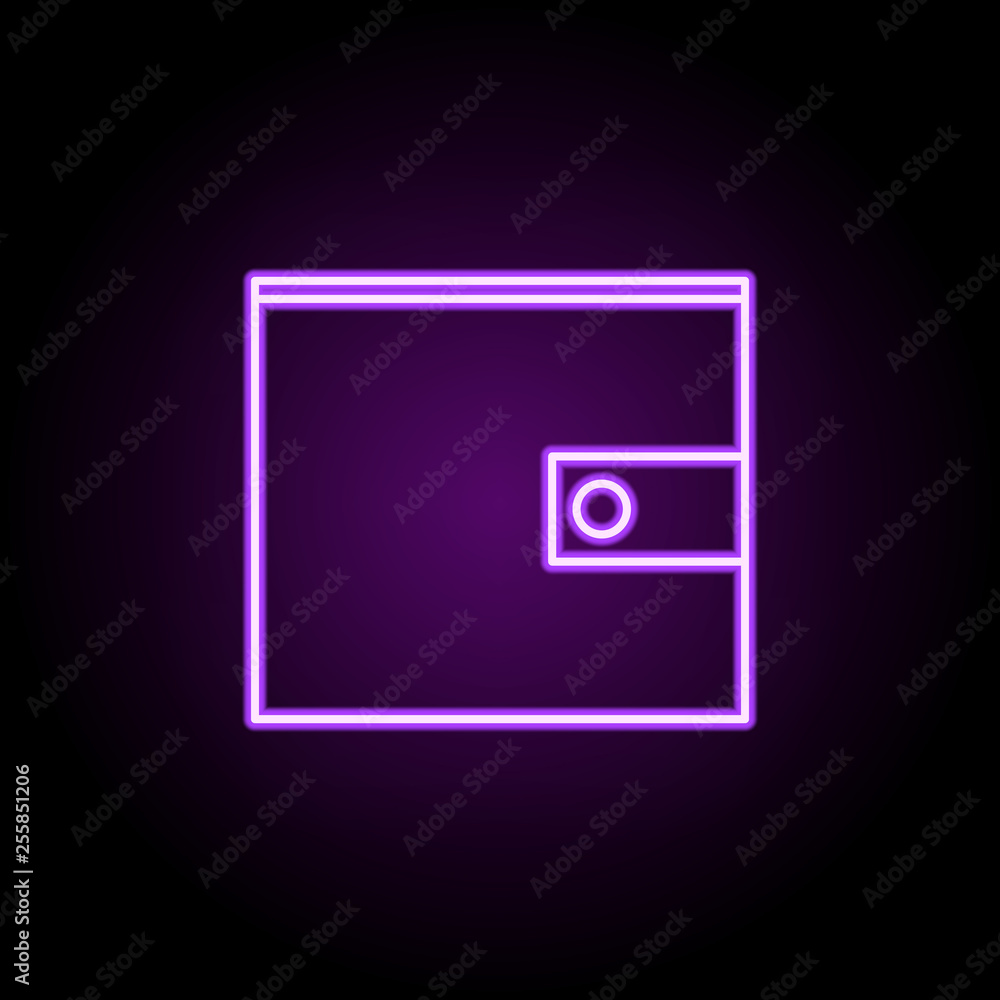 wallet icon. Elements of Web in neon style icons. Simple icon for websites, web design, mobile app, info graphics wallet icon. Elements of Web in neon style icons. Simple icon for websites, web design, mobile app, info graphics