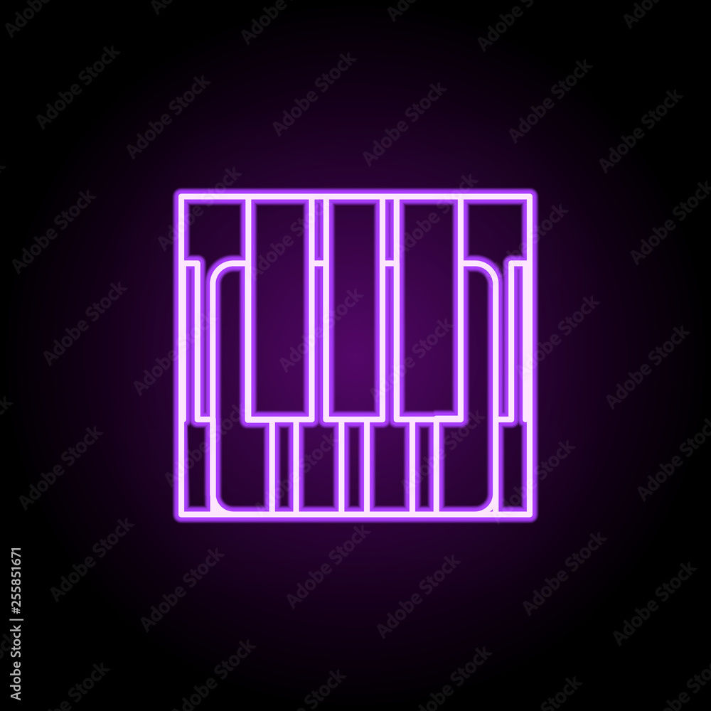piano keys icon. Elements of Web in neon style icons. Simple icon for websites, web design, mobile app, info graphics piano keys icon. Elements of Web in neon style icons. Simple icon for websites, web design, mobile app, info graphics