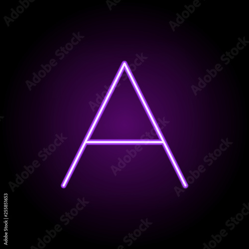 font sign icon. Elements of Web in neon style icons. Simple icon for websites, web design, mobile app, info graphics