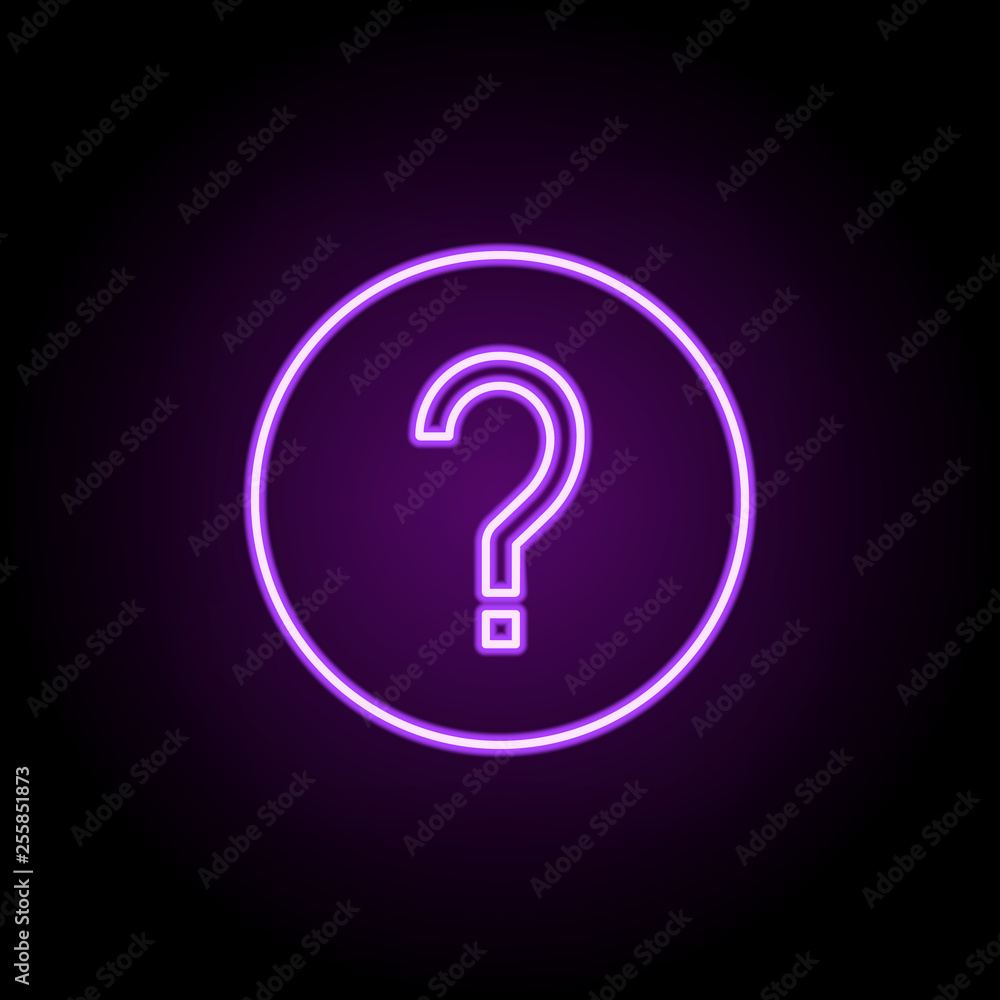 question mark icon. Elements of Web in neon style icons. Simple icon for websites, web design, mobile app, info graphics question mark icon. Elements of Web in neon style icons. Simple icon for websites, web design, mobile app, info graphics