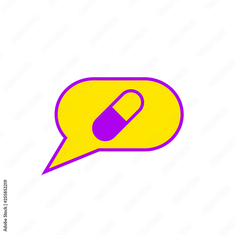 Flat illustration of a icon pill Flat illustration of a icon pill