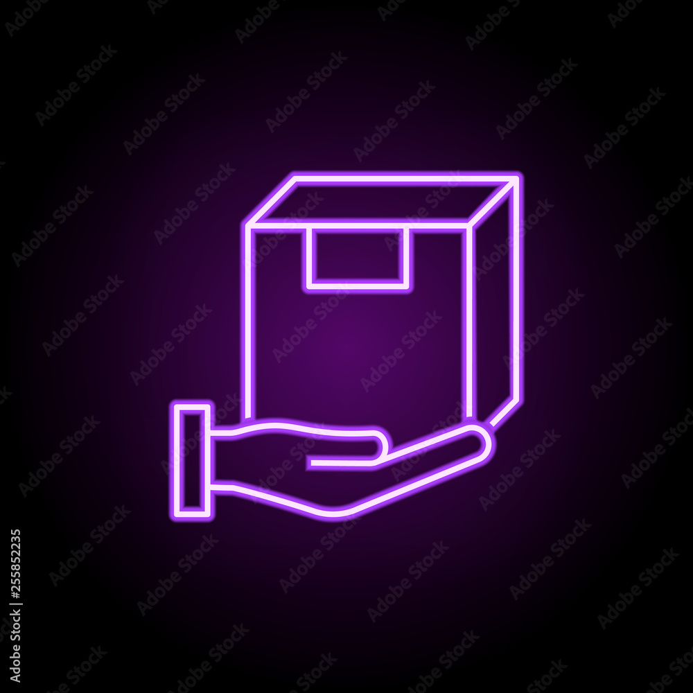 delivery box icon. Elements of Web in neon style icons. Simple icon for websites, web design, mobile app, info graphics delivery box icon. Elements of Web in neon style icons. Simple icon for websites, web design, mobile app, info graphics