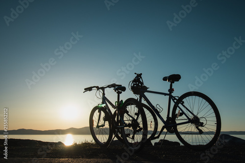 Sunset with bikes