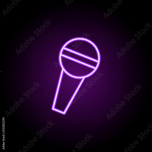 microphone icon. Elements of Web in neon style icons. Simple icon for websites, web design, mobile app, info graphics