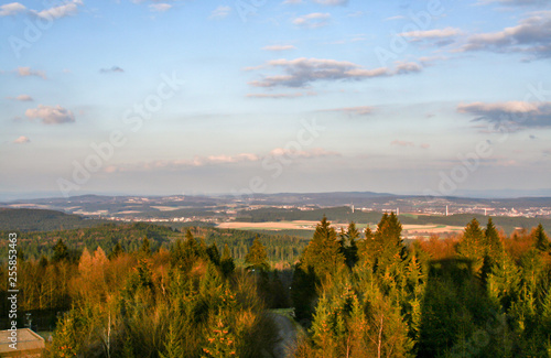 Far view over the forest in bavaria
