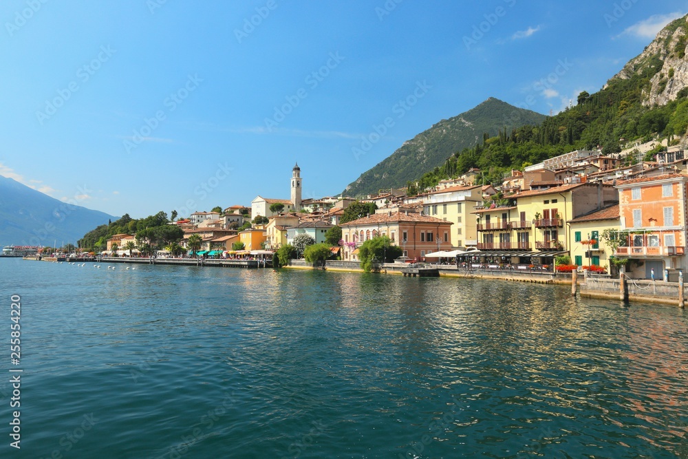 view of Limone sul Garda on Lake Garda, Italy