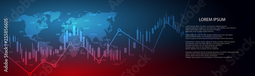 Business candle stick graph chart of stock market investment trading, Bullish point, Bearish point for business and financial concepts, reports and investment. Vector illustration