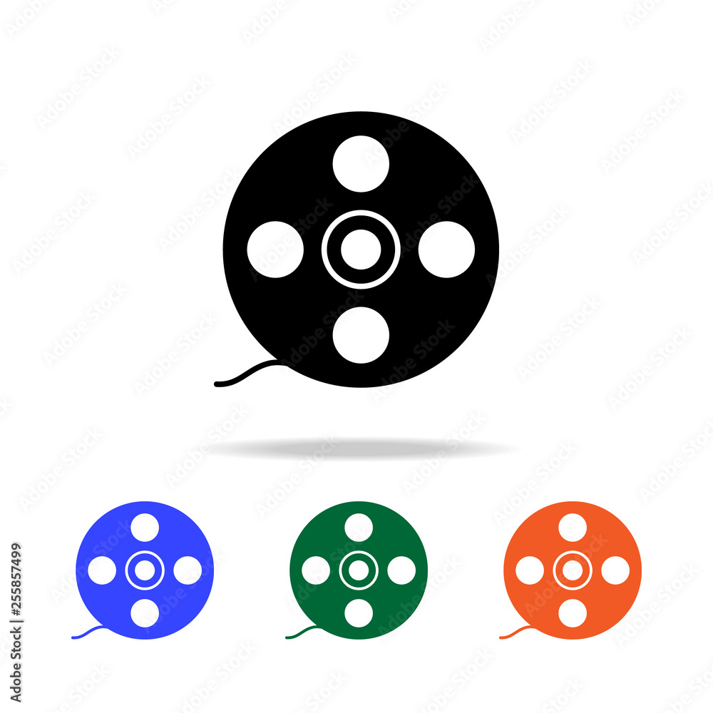 Fototapeta premium film icon. Elements of simple web icon in multi color. Premium quality graphic design icon. Simple icon for websites, web design, mobile app, info graphics