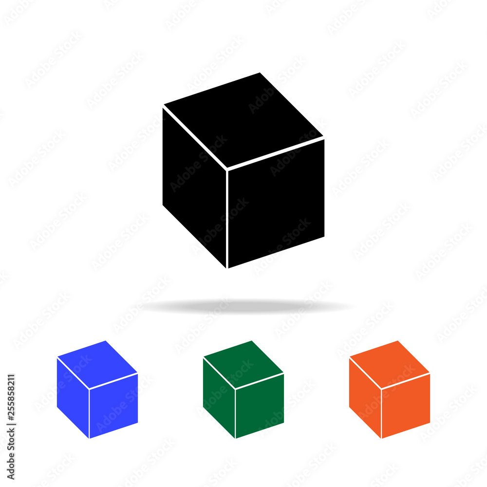 cube icon. Elements of simple web icon in multi color. Premium quality graphic design icon. Simple icon for websites, web design, mobile app, info graphics