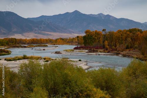 Autumn fishing in the Fall Creek.