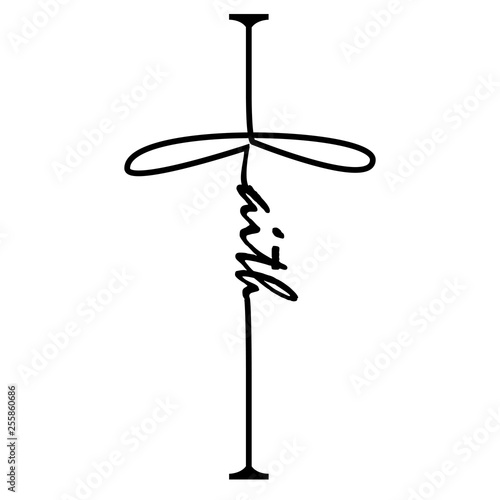 Faith cross vector clipart