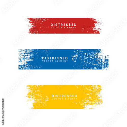 Colorful distressed banners