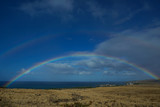 Double rainbow along th coast of  the Big Island of Hawaii.