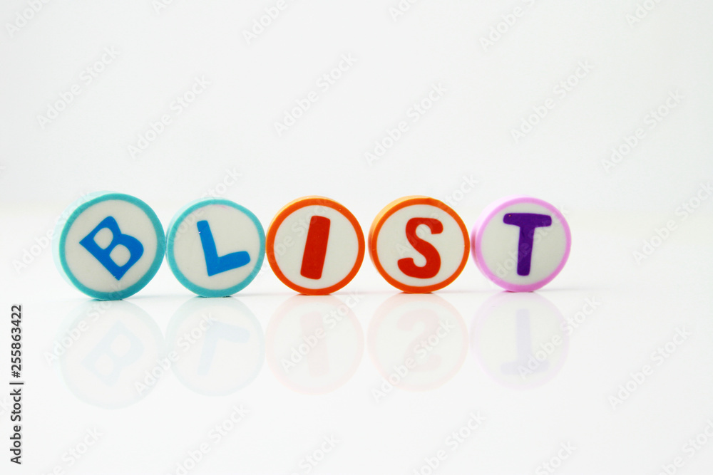 Alphabet printed on the round shape eraser background Alphabet printed on the round shape eraser background