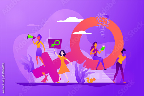 Feminism vector concept vector illustration.