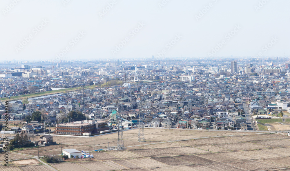 Obraz premium 埼玉県越谷市の街並み