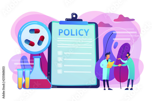 Pharmaceutical policy concept vector illustration.