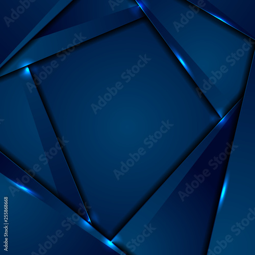 Dark blue corporate background with glowing lines