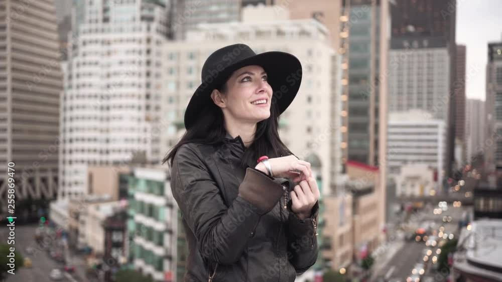 Happy Woman Emotionally Talking On A Portable Phone. Happy Woman Emotionally Talking On A Portable Phone.