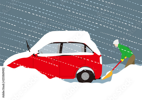 積雪による自動車の排気ガス中毒の予防