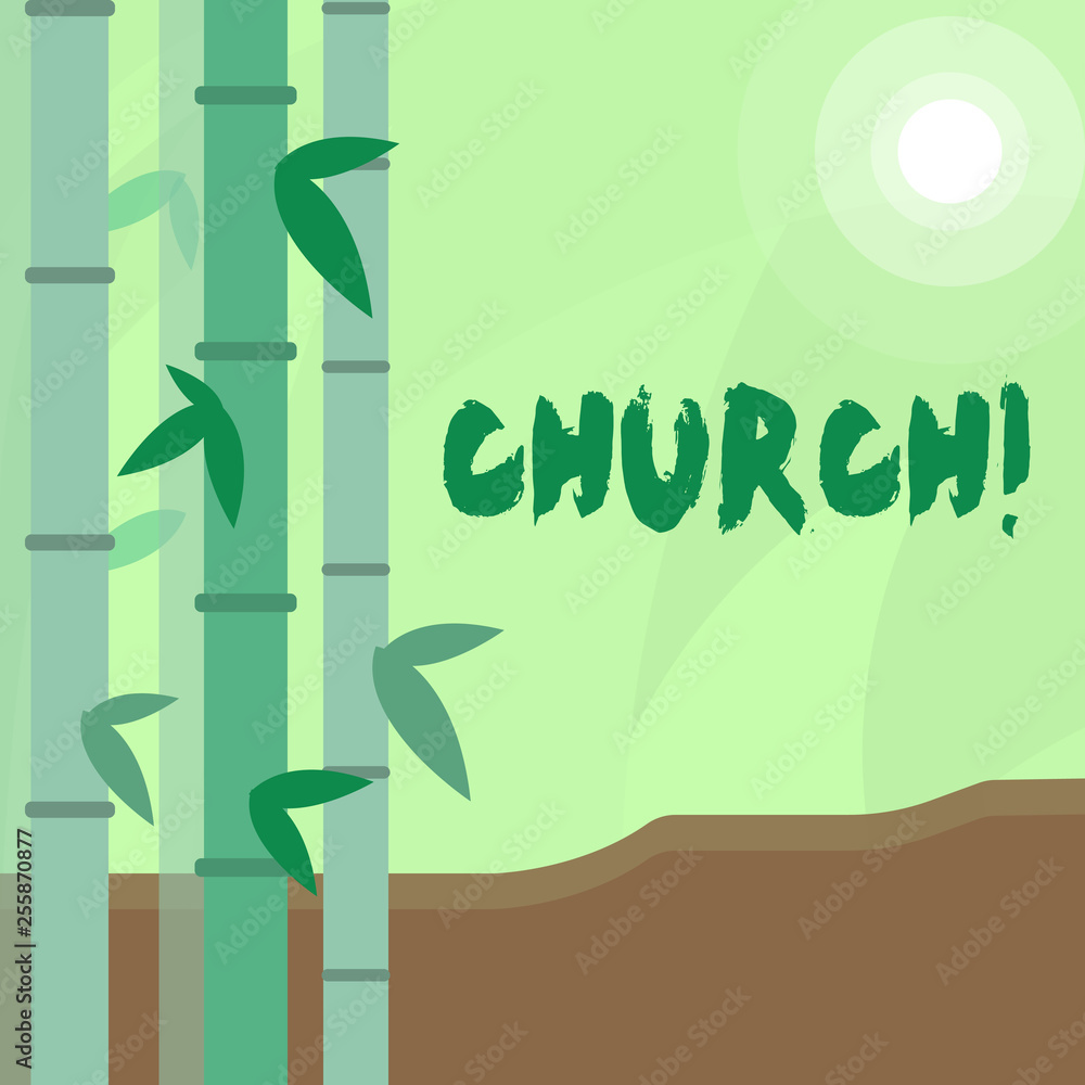 Conceptual hand writing showing Church. Concept meaning Cathedral Altar