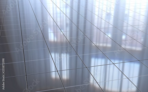 Wallpaper Mural Reflective Ceramic Floor 3D Rendering Torontodigital.ca