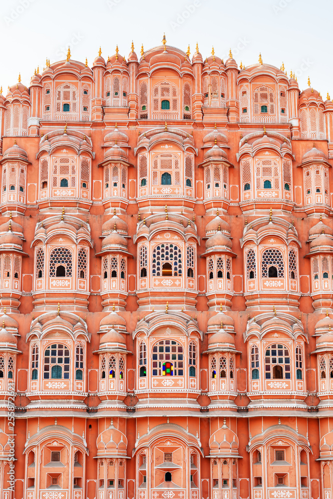 Scenic windows of the Hawa Mahal (Palace of Winds), Jaipur