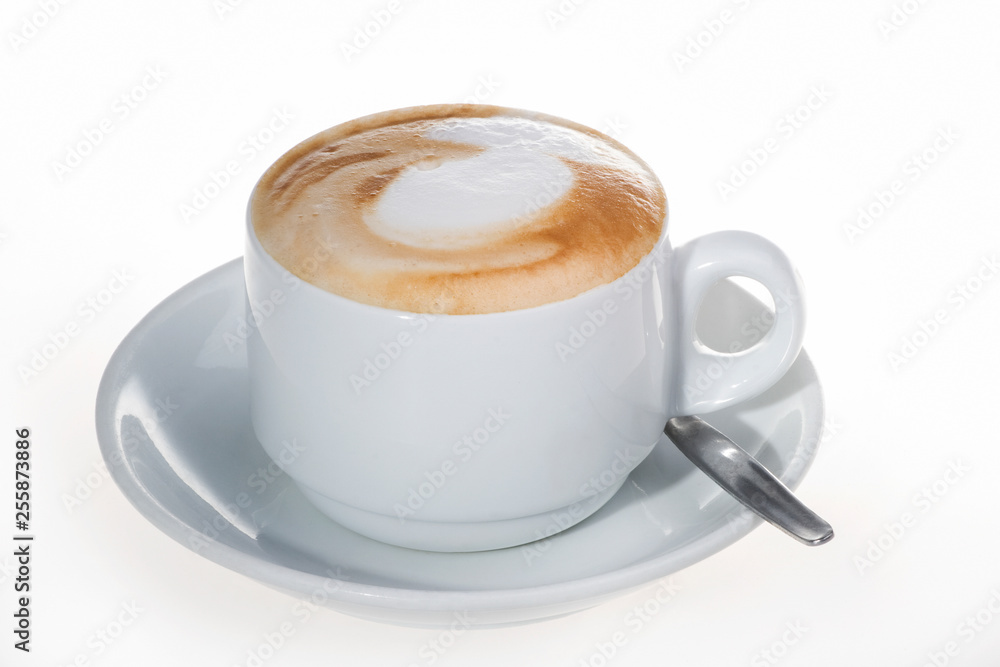 Obraz premium Close up of milk coffee on table