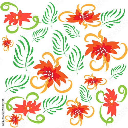 Floral colored print pattern.