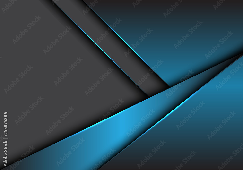 Abstract blue metallic overlap on grey blank space design modern luxury futuristic background vector illustration. Abstract blue metallic overlap on grey blank space design modern luxury futuristic background vector illustration.