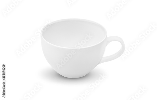 Cup on white background.