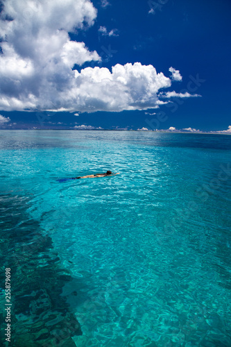 透明度の高いサンゴ礁の海