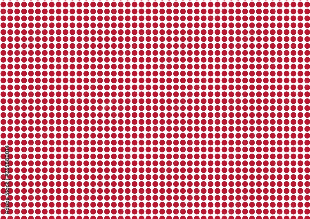 Red polka dots on white background Red polka dots on white background