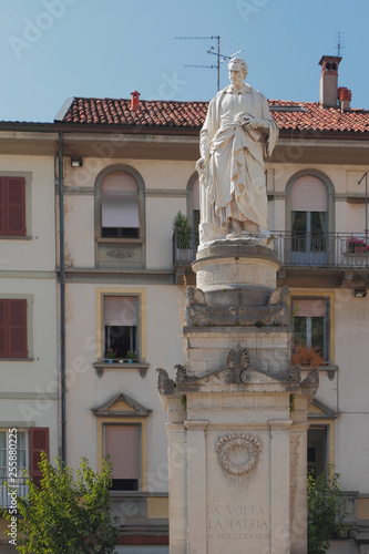Monument to physicist-inventor Alessandro Volta . Como, Italy photo