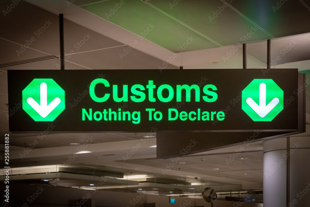 airport customs signboard icon in international airport at immigration control airport customs signboard icon in international airport at immigration control