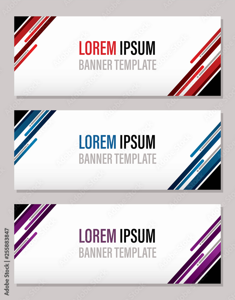 Modern abstract banner template, website banner graphic vector