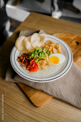 Chicken porridge egg