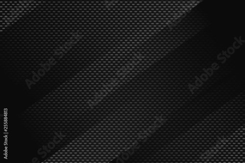 Abstract black geometric background. Modern carbon fiber texture. Stock vector backdrop.