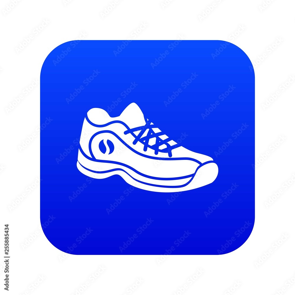 Sneakers icon blue vector isolated on white background Sneakers icon blue vector isolated on white background