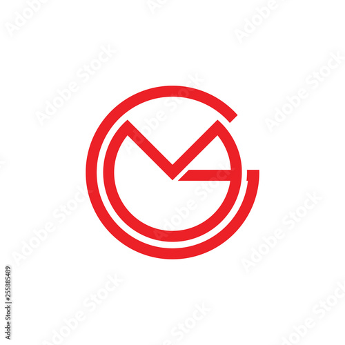 Free Download letters gm simple circle linked line logo vector - GFXLoad