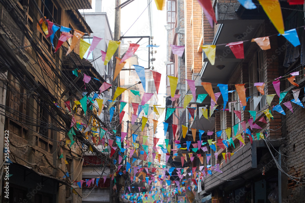 Fototapeta premium Kathmandu. Widok na miasto. Życie w Nepalu