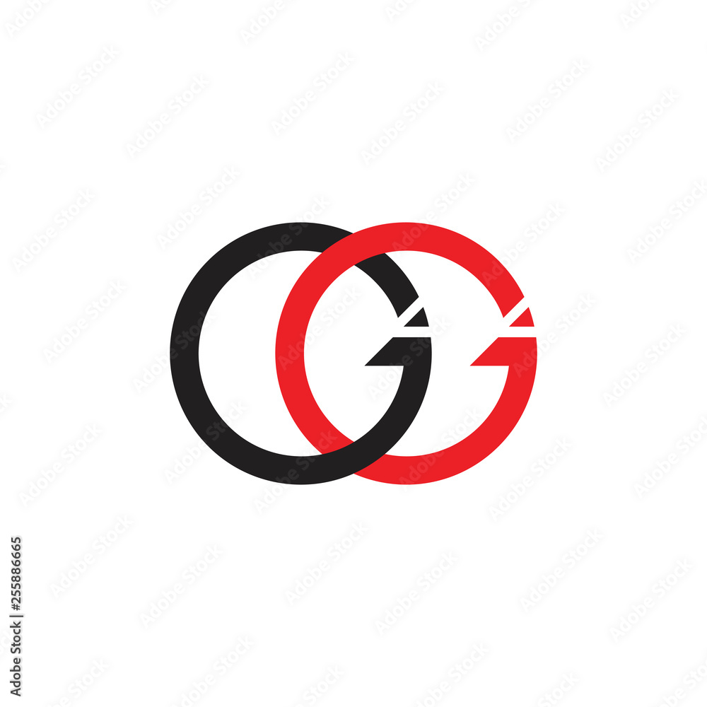letters gg circle arrow linked geometric logo vector letters gg circle arrow linked geometric logo vector