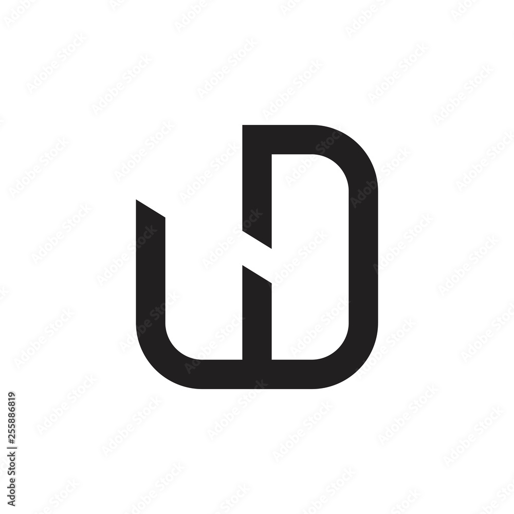 abstract letter h simple geometric line logo vector abstract letter h simple geometric line logo vector