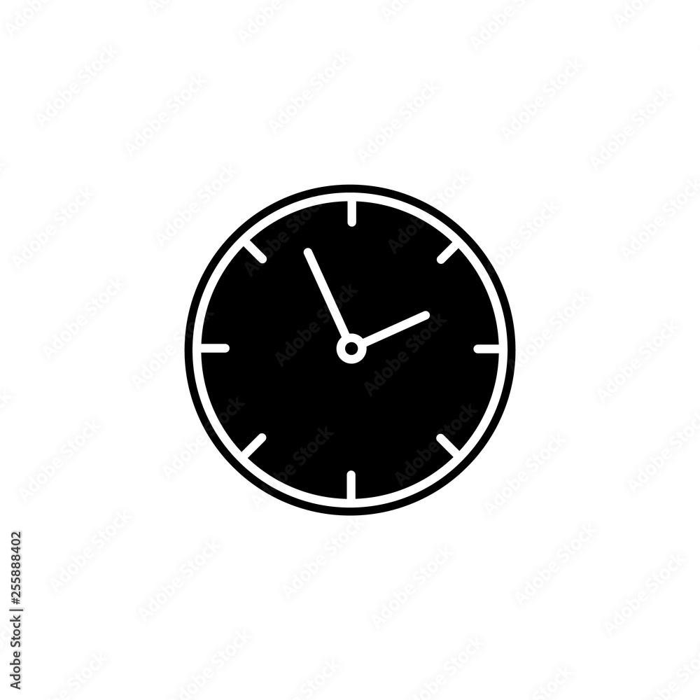 Clock set icon, logo isolated on white background Clock set icon, logo isolated on white background