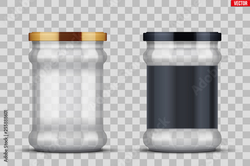 Transparent Glass Jars for canning and preserving.